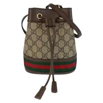 Gucci Pre-owned Bucket Bags, female, Brown, Size: ONE SIZE Pre-owned Ophidia GG Supreme Canvas Shoulder Bag