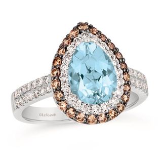 Le Vian Sea Blue Aquamarine Ring set in 14K Vanilla Gold