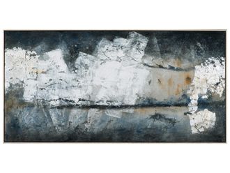 Schubiger M&ouml;bel Bild mit Rahmen Dunkelblau Setzt Weiss in Szene