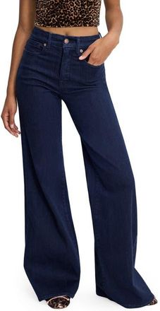 Good American Good Waist High Waist Wide Leg Palazzo Jeans in Indigo1153 at Nordstrom, Size 16W