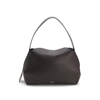 BOSS Faux-leather shoulder bag with logo lettering