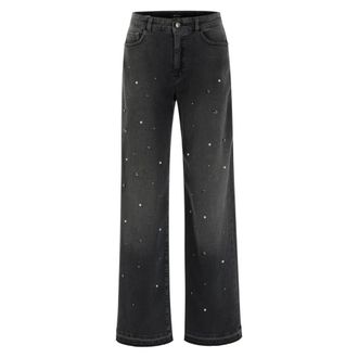 Marc Cain Jeans, Dames, Zwart, 2Xl, Katoen, Ruma Wide Jeans