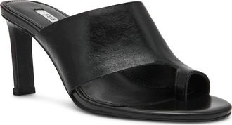 Steve Madden Valentin Slide Sandal in Black Leather at Nordstrom, Size 9.5
