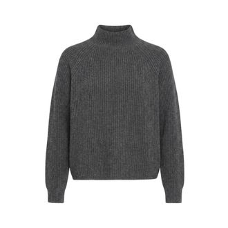 Max Mara Nettare Trui - Dames - Coltruien - Grijs - S - Wol - Truien & Vesten