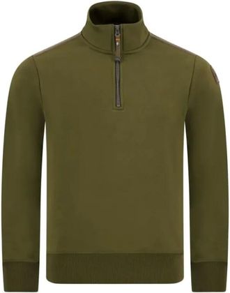 Parajumpers Hoodies & sweatvesten, Heren, Groen, S, Katoen, Broad Peak Halfzip