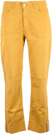 PANICALE Chino Jeans - Dames - Cropped Jeans - Geel - 2XS - Katoen - Jeans