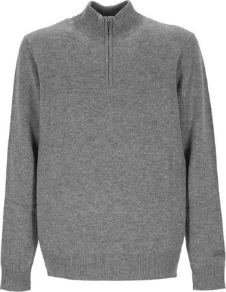 MC2 Saint Barth Jermyn Lambswool Zip-Up Turtleneck Sweater