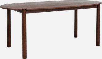 Sweeek Mesa De Comedor Ovalada De Madera De Hevea, 6 Plazas