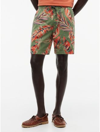 Tommy Hilfiger Mens Regular Fit 7 Tropical Print Short - Green - XXXL