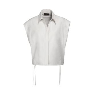 Moorer Shirts, female, White, Size: 2XS Sleeveless Shirt