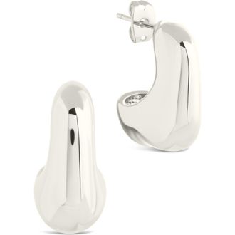 Sterling Forever Demi Chunky Molten Hoop Earrings in Silver at Nordstrom Rack