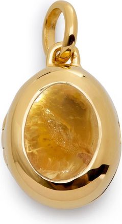Monica Vinader Birthstone Locket Pendant in 18Ct Gold Vermeil /Citrine at Nordstrom