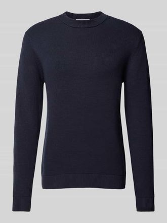 Selected Strickpullover mit Rundhalsausschnitt Modell DANE in Marine, Gr&ouml;&szlig;e XL