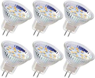 OEM 6 Lampadine Led, Mr11, Faretti, Lampadine Gu4, 3 W, 18 Led, Lampade Alogene, Equivalenti A 20 W, Lampadine Led Non Dimmerabili, 12 V Ca/cc Per Illumin