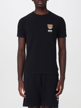 Moschino T-shirt in cotone con stampa Teddy Bear e logo a contrasto