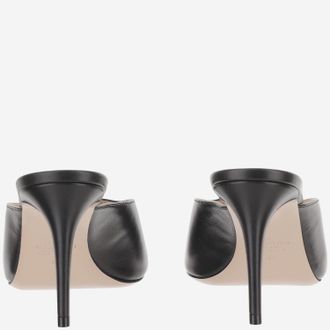 Valentino Garavani Womens Leather Heeled Sandals Black