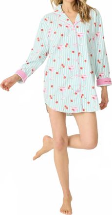 PJ Salvage Classic Fit Flannel Nightshirt In Ma Ch&eacute;rie