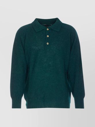 Howlin wool long-sleeve buttoned jumper