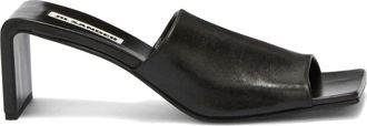 Jil Sander square open-toe leather sandals - women - Lamb Skin/Lambskin/Lamb Skin - 36 - Black