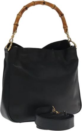 Gucci Tweedehands leren handtassen - Dames - Vintage Handtas - Zwart - ONE Size - Leer - Vintage