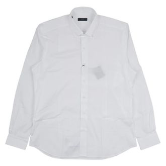 Fay Stretch Poplin Overhemd - Heren - Zakelijke Overhemden - Wit - 3XL - Katoen - Overhemden