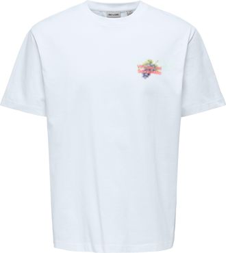 Only & Sons T-Shirt ONLY & SONS ONSFRED LIFE RLX SS PRINT TEE NOOS, Herren, Gr. XXL, hellwei&szlig; print:vinedos, Jersey, Obermaterial: 100% Baumwolle, bedruckt, relax