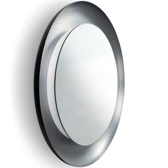 Paco Home Paco Home - Espejo Led Con Iluminaci&oacute;n Espejo L&aacute;mpara Interruptor T&aacute;ctil Para Ba&ntilde;o Ba&ntilde;o Gris, &Oslash;60cm