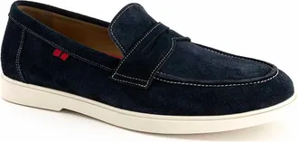 Andrea Mens Stitching-Detail Loafer In Navy Blue