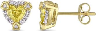 Rina Limor 14K 0.73 ct. tw. Diamond Heart Studs