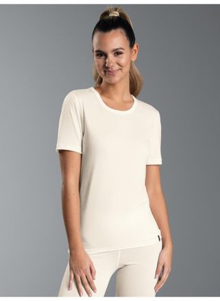 Trigema Funktionsshirt TRIGEMA TRIGEMA T-Shirt aus Merinowolle, Damen, Gr. XXL, beige (natur), Stoff, 80% Wolle (Merinowolle), 20% Polyamid, normal, Rundhals,