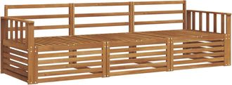 vidaXL Conjunto De Sof&aacute;s De Exterior 3 Uds. Natural Vidaxl