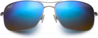 Maui Jim Occhiali da sole con montatura stile pilota - Argento