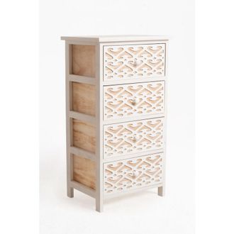 Regalos Miguel Regalos Miguel - Muebles Auxiliares - Mueble Auxiliar Cloak Blanco Ancho 4 Cajones