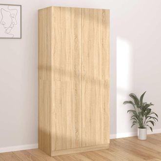 vidaXL Armario De Madera Contrachapada Color Roble Sonoma 90x52x200 Cm Vidaxl