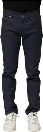 Dolce & Gabbana Donkerblauwe Skinny Denim Jeans - Heren - Slim Fit Jeans - Blauw - S - Denim - Jeans