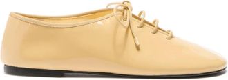 Proenza Schouler Glove lace-up ballet flats - women - Lambskin/Rubber/Patent Leather - 36 - Neutrals