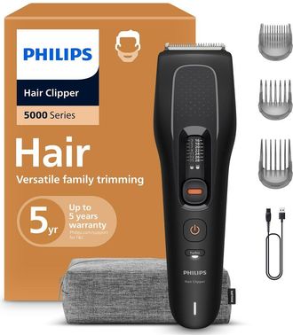Philips Cortapelos Inal&aacute;mbrico Philips Hc5733/15 Negro 16 Alturas De Corte Dualcut Turbo