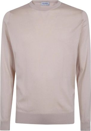 John Smedley Round-neck Truien - Heren - Ronde hals truien - Beige - XL - Truien & Vesten