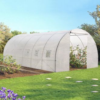 IDMarket Idmarket - Lona De Recambio 130gr/m&sup2; Para Invernadero T&uacute;nel 18 M&sup2; Transparente Crim&eacute;e