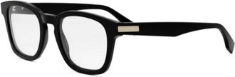 Fendi Zwarte Vierkante Bril- Elegant en Modern - unisex - Brillen - Zwart - 51 MM - Accessoires