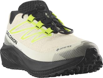 Salomon Laufschuh SALOMON AERO FLOW GRVL GORE-TEX, Herren, Gr. 42,5, vanilla ice, schwarz, acid lime, Synthetik, Textil, Schuhe Laufschuh, wasserdicht
