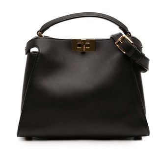 Fendi Pre-owned Fendi Medium Leather Peekaboo Iconic Essentially Satchel Ladies A8ZCLA1CV89G9KWQ