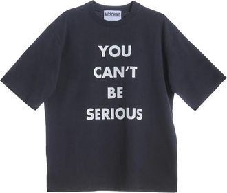 Moschino You Cant Be Serious T-shirt - Heren - T-shirts - Zwart - L - Katoen - Tops