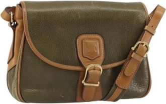 Celine Pre-owned Cross Body Bags, female, Green, Size: ONE SIZE Pre-owned Leather Cross Body Bag