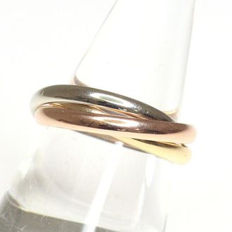 Cartier Trinity Pink Gold White Gold Yellow Gold Yellow Gold (18K) Pink Gold (18K) White Gold (18K) Band Ring (Pre-Owned)