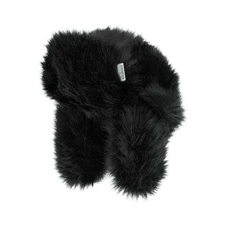 Ruslan Baginskiy Faux-Fur Aviator-muts - Dames - Accessoires - Zwart - Maat: S/M Katoen