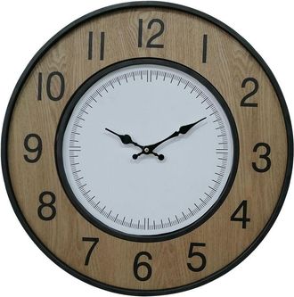 Mobili Rebecca Mobili Rebecca - Rebecca Mobili Reloj De Pared Vintage Blanco Marr&oacute;n Negro Mdf Metal Anal&oacute;gico