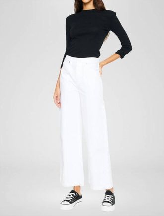 Kancan Mara Ultra High Rise 90s Wide Leg Jeans In White