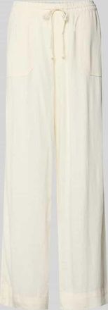 Mustang Jeans Mustang Hose aus Viskose-Leinen-Mix Modell LACEY in Offwhite, Gr&ouml;&szlig;e 42