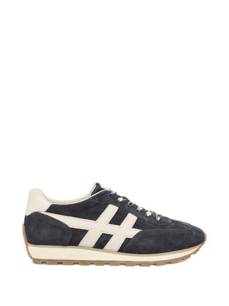 Hogan Two-Tone Grey Suede Sneakers